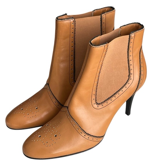 Circa by Joan & David Leather Ankle Boots Women’s Size 7.5 High Heel Victorian - Picture 1 of 8
